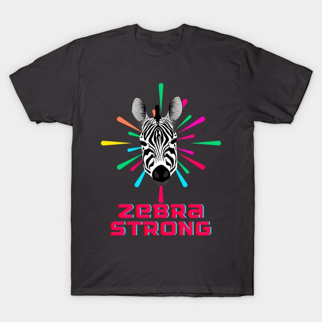 Zebra Strong T-Shirt by Danderwen Press